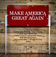 MAGA/USA Flag Double Sided Staked Yard Sign