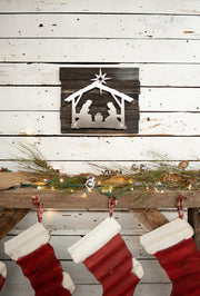 Nativity on Barn Board- F11