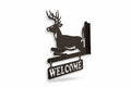 Jumping Deer Welcome Sign