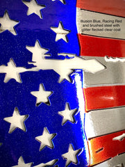 Flag - tattered, torn Old Glory w/ God Bless America T6