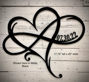 Infinity loop and Heart , wedding, anniversary- Semi Custom sign