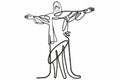Jesus , line drawing depiction