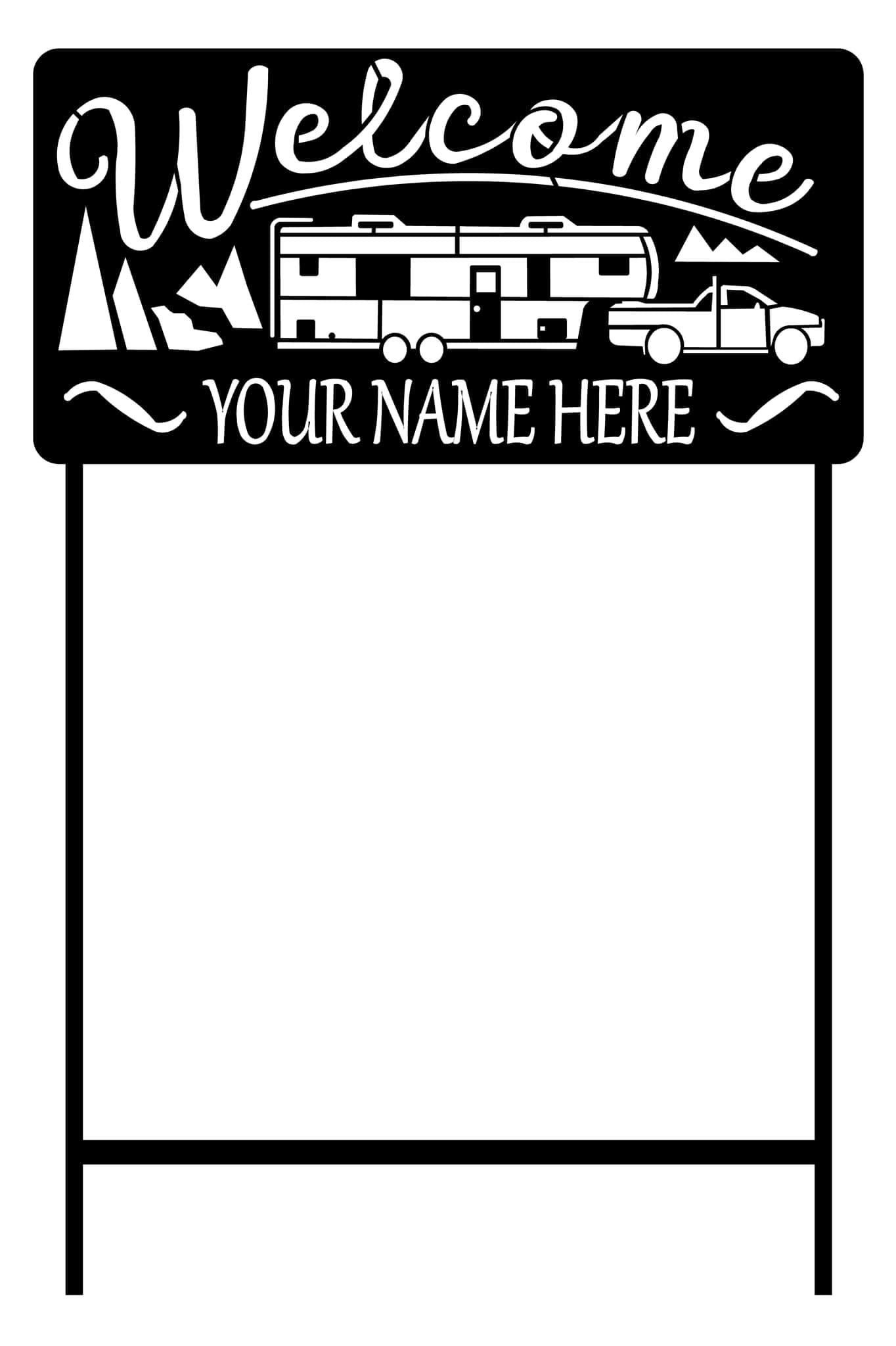Camping sign ( customizable)