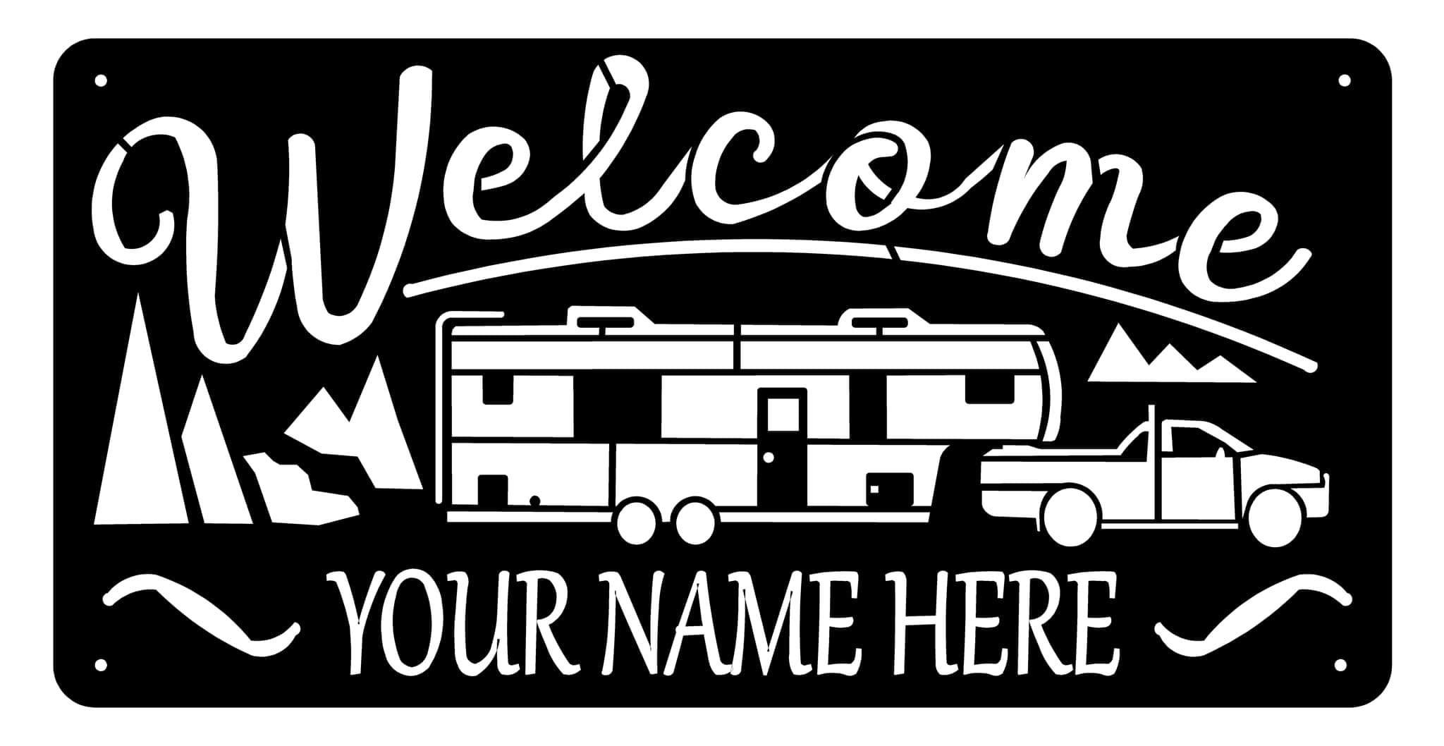 Camping sign ( customizable)