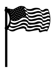American flag memorial stake