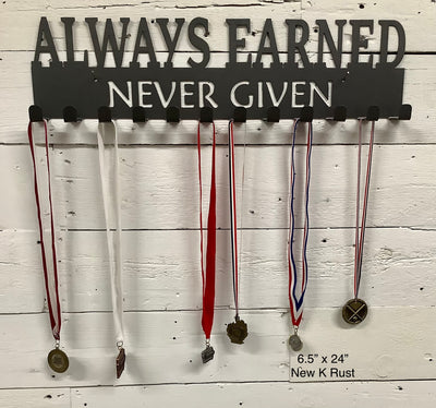 Always earned...medal hanger 0-3